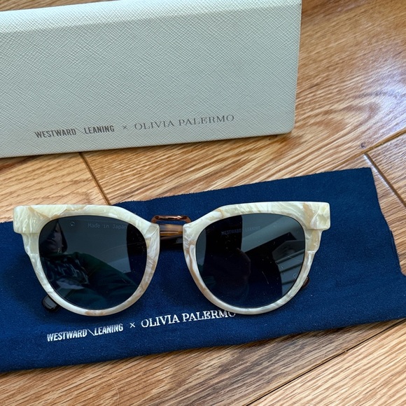 Westward Leaning x Olivia Palermo Ivory Cream Tortoise Sunglasses main image 5